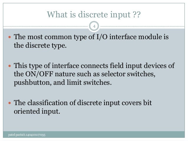 Discrete Input module block diagram and wiring in PLC