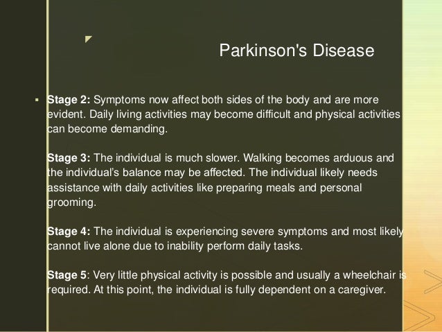 Five Stages of Parkinson's Disease