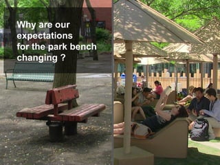 Why does the
quality of public
seating matter
to our economic
health today?
 