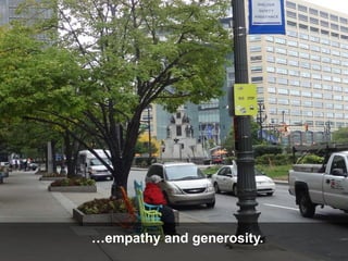 At the base of this tall building there is public
seating which conveys openness, abundance…
The Qube, 611 Woodward Ave.
Bedrock Real Estate Services
Detroit, Michigan
 