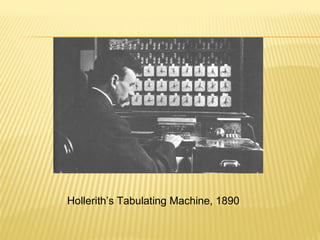 Hollerith’s Tabulating Machine, 1890
 