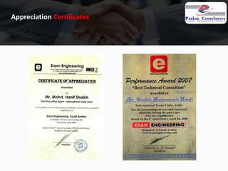 Appreciation Certificates
 