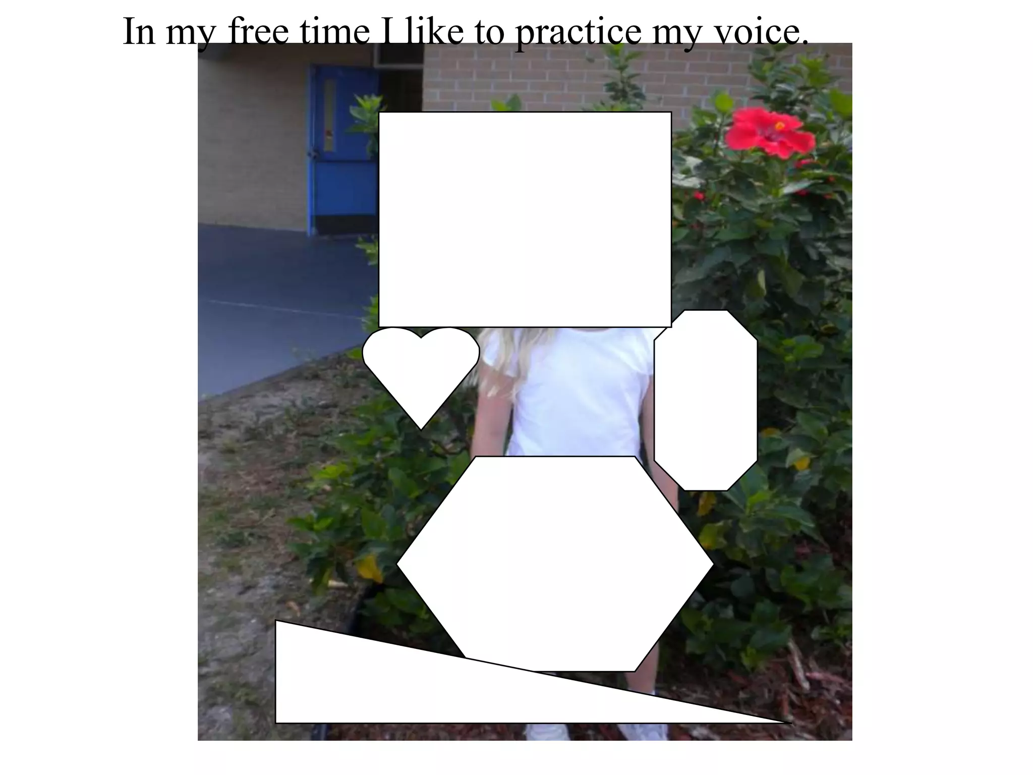 In my free time I like to practice my voice.