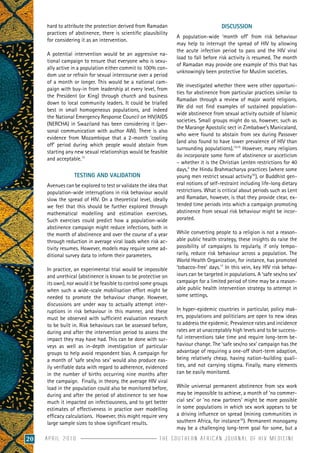 Innovative Responses for preventing - Innovative Responses For Preventing HIV Transmission The Protective Value Of Population Wide Interruptions Of Risk Activity 2 320 