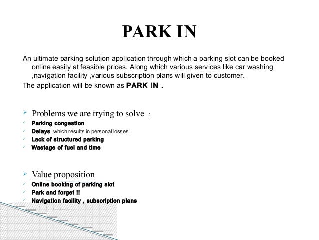 Parking building business plan