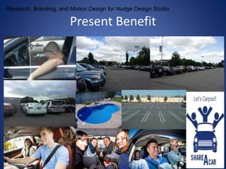 Research, Branding, and Motion Design for Nudge Design Studio 
Present Benefit 
 