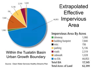 Extrapolated
Effective
Impervious
Area

Within the Tualatin Basin
Urban Growth Boundary
Source: Clean Water Services Healthy Streams Plan

 