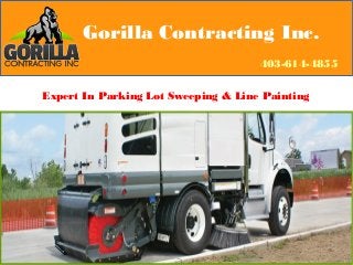 Gorilla Contracting Inc.
403-614-4855
Expert In Parking Lot Sweeping & Line Painting
 