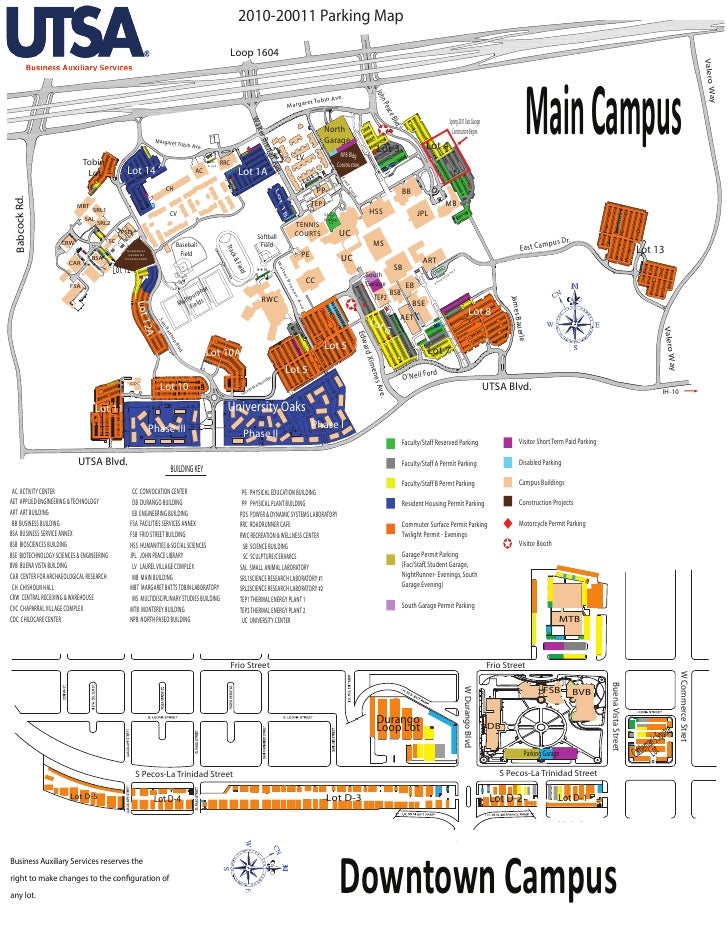Utsa Parking Map