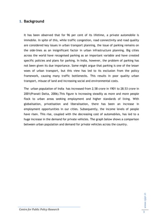 Parking characteristics image