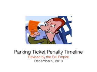 Parking Ticket Penalty Timeline
Revised by the Evil Empire
December 9, 2013
 