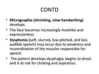 Micrographia Examples case study on parkinson disease | PPT