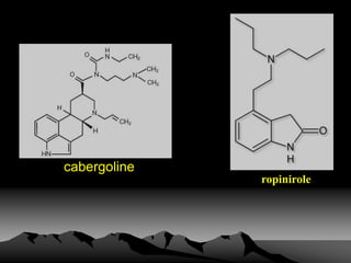 ropinirole
cabergoline
 
