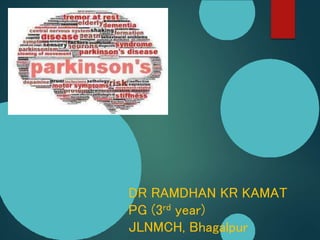 DR RAMDHAN KR KAMAT
PG (3rd year)
JLNMCH, Bhagalpur
 