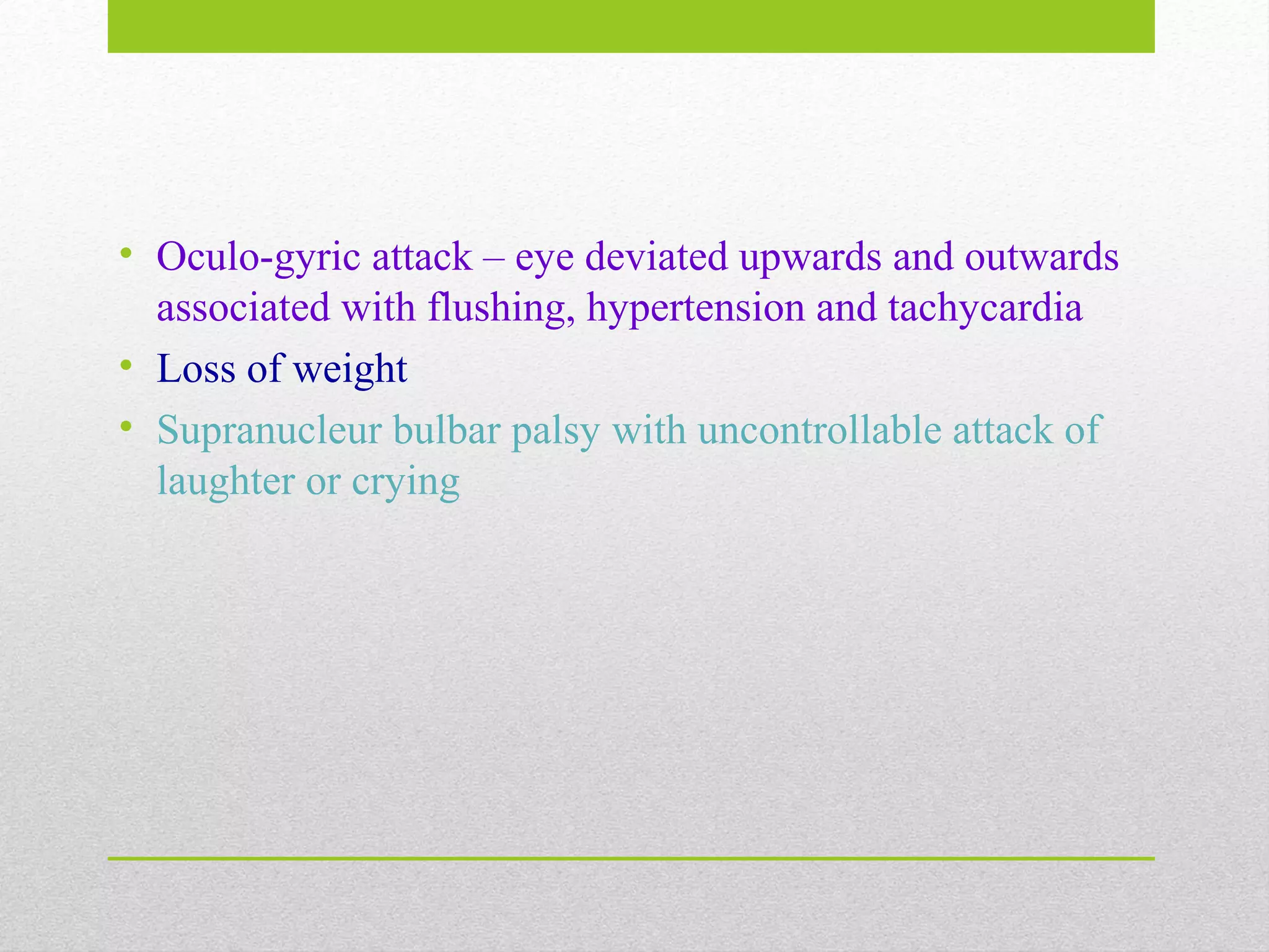 Bulbar Weight PARKINSONISME | PPT