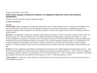 Parkinson rehabilitasyonu
