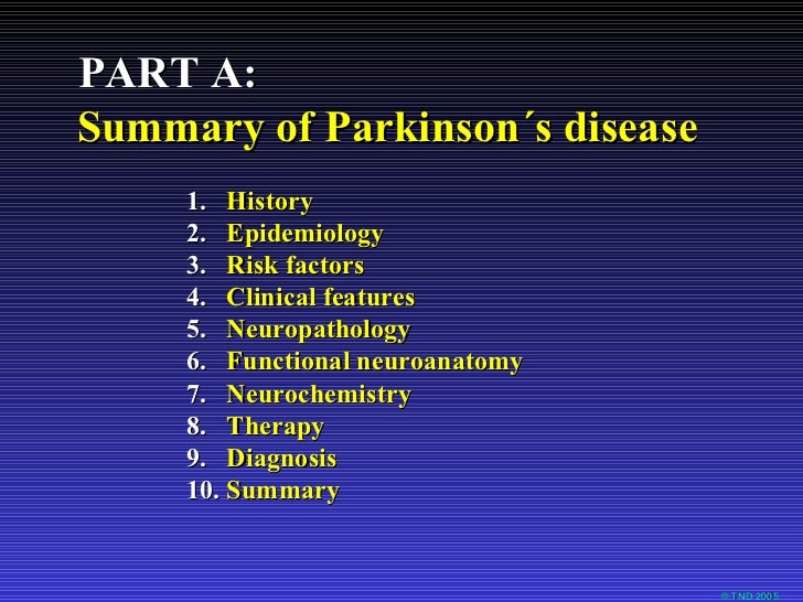 Parkinson's disease an overview