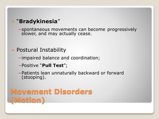 Stooping Motion Parkinson's Disease | PPTX