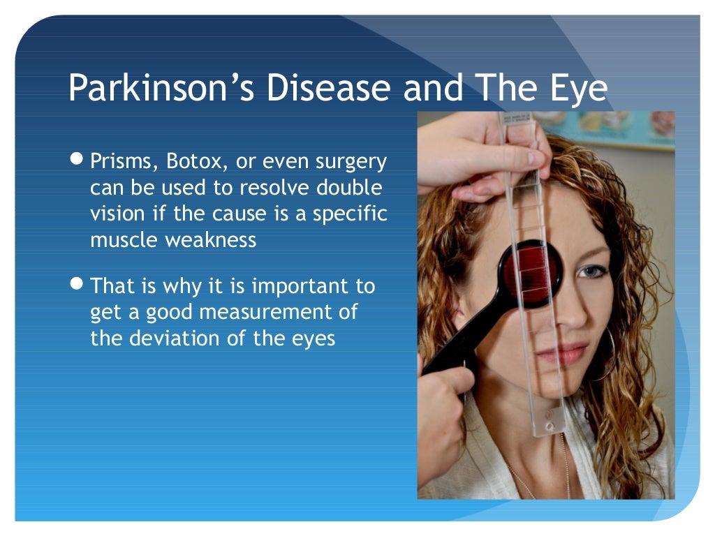 Parkinson's disease and the effect on the Eye