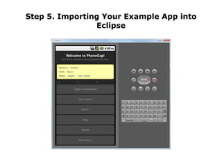 Step 5. Importing Your Example App into Eclipse 