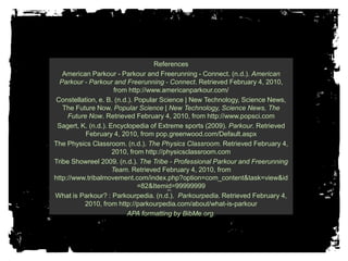 Parkour Presentation