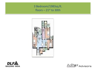 3 Bedroom/1983sq.ft.floors – 21st to 30th