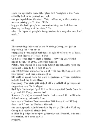 Parks and Partnership in New York city (A) Adrian Benepe’s Cha.docx