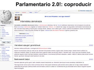 Parlamentario 2.0!: coproducir 