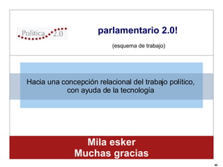 Hacia una concepción relacional del trabajo político, con ayuda de la tecnología parlamentario 2.0! (esquema de trabajo) M...