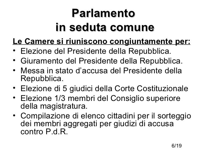 Chi Presiede Il Parlamento In Seduta Comune