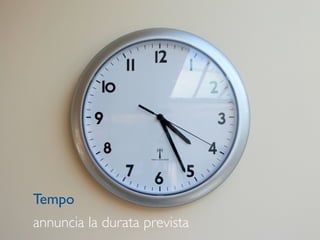 Tempo
annuncia la durata prevista
 