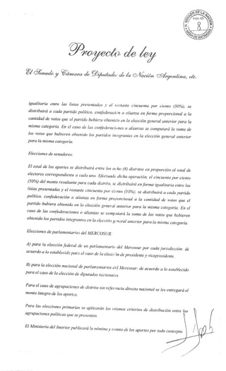 Proyectos de Ley Parlasur en Senado