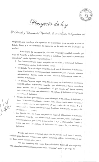 Proyectos de Ley Parlasur en Senado