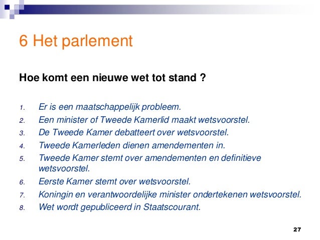 Parlementaire democratie h6
