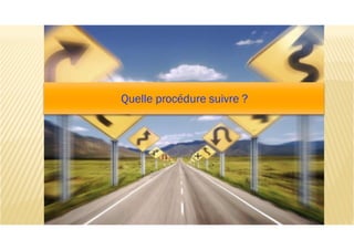 122
Quelle procédure suivre ?
 