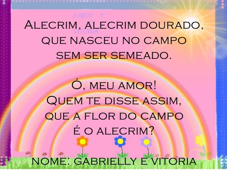 Alecrim Dourado Que Nasceu No Campo Sem Ser Semeado