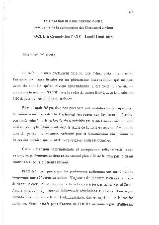Intervention de Mme Michèle André, Érosion des bases fiscales