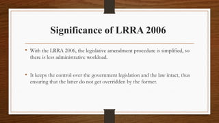 Parliamentary and Legislative and Regulatory Reform Act 2006.pptx