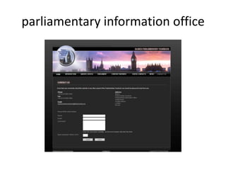 parliamentary information office
 