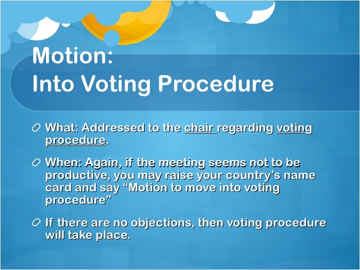 MUN Parliamentary Procedure