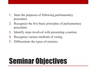 Parliamentary procedure | PPT