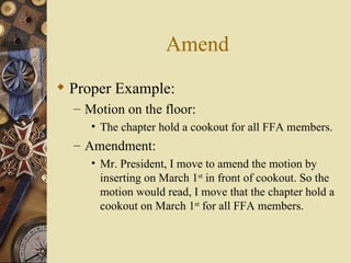 Parliamentary procedure | PPT