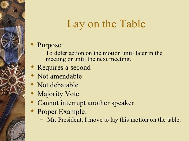 Parliamentary procedure