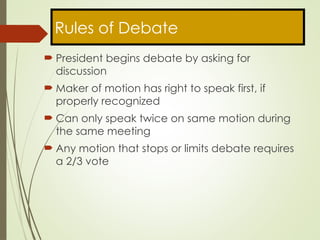 Mastering Basic Parliamentary Procedure with Robert's Rules of Order | PPTX