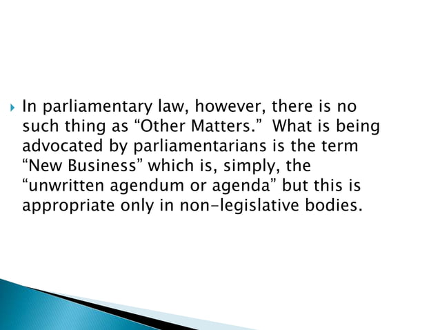 Parliamentary procedure power point | PPTX