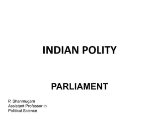 Parliament of india | PPTX