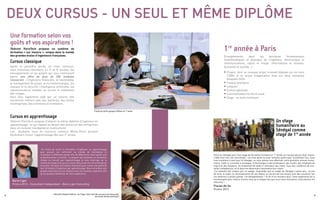 ... une école de l’Institut Mines-Télécom,
organisme d’enseignement supérieur, de
recherche et d’innovation, qui regroupe 13 écoles
des Mines et des Télécoms, sur toute la France.
Pour vous en 3ème
année, des possibilités de
mobilité dans ces écoles sur un semestre.
... membre fondateur de ParisTech, l’institut
des sciences et technologies de Paris qui réunit
douze prestigieuses grandes écoles françaises
(*) dont une de management et a ouvert une école
franco-chinoise à Shanghai.	
Pour vous en 3ème
année, des formations
complémentaires et des doubles-diplômes
prestigieux. Et aussi un incubateur de 1er
plan !
... le futur collège de l’innovation par le
numérique de l’Université Paris-Saclay,
appelée à devenir le premier campus cluster
français interdisciplinaire de visibilité mondiale.
Télécom ParisTech y jouera un rôle central dans
le développement d’un pôle numérique, aux côtés
de 13 autres établissements d’enseignement
supérieur de premier plan(**), d’organismes de
recherche publics (INRIA, CEA ... ) et d’entreprises
(Thales, EDF...). Son déménagement est prévu
pour sept. 2019.	
Pour vous, d’ores et déjà, des événements
en commun et l’accès à une communauté
pluridisciplinaire.
... sur deux campus avec EURECOM, École
filiale de l’Institut Mines Télécom, située au sein
du Campus SophiaTech, le plus grand campus en
sciences et technologies des Alpes Maritimes.
EURECOM fait partie des grandes écoles
d’ingénieurs françaises à vocation internationale.
C’est un centre de recherche renommé dans
les sciences du numérique, spécialisé dans les
systèmes de communications et leur management.
Pour vous, la possibilité d’effectuer vos 2ème
et 3ème
années du cursus ingénieur Télécom ParisTech,
sur ce campus : plus de 35 places sont réservées
aux élèves du Concours Commun pour ce cursus
tout en anglais.
1540 étudiants (dont 48 % d’étudiants internationaux, de
40 nationalités différentes) : 730 élèves-ingénieurs (dont 30
apprentis), près de 120 étudiants en Masters of Science et
Masters recherche, 328 doctorants et 356 étudiants en Mastères
Spécialisés.
2 500 stagiaires par an en formation continue
205 enseignants-chercheurs
Plus de 500 intervenants issus de l’entreprise
11 brevets et 12 logiciels déposés par an
3 start-up créées par mois
Budget : 66,2 M€ dont 30% d’autofinancement
15 200 diplômés
La recherche a été évaluée A+ par l’AERES en 2015 et est
labellisée Carnot.
* ParisTech : www.paristech.fr avec AgroParisTech, Arts et Métiers ParisTech, Chimie
ParisTech, École des Ponts ParisTech, École Polytechnique, ENSAE ParisTech, ENSTA
ParisTech, ESPCI ParisTech, HEC Paris, Mines ParisTech, Télécom ParisTech, Institut
d’Optique Graduate School
** Université Paris-Saclay : www.universite-paris-saclay.fr avec AgroParisTech,
École polytechnique, ENSAE ParisTech, ENSTA ParisTech, ENS Cachan, Centrale Paris,
Supélec, HEC Paris, Institut d’Optique GraduateSchool, Télécom ParisTech et Télécom
SudParis, Université Paris-Sud, Université Versailles Saint-Quentin, Université d’Evry-
Val-d’Essonne...
EURECOM www.eurecom.fr, GIE avec Orange, ST Microelectronics, BMW Group Research
&Technology, Symantec, Monaco Telecom, SAP, IABG, Principauté de Monaco ;
Institut Mines Télécom, Aalto University (Helsinki), Politecnico di Torino, Technische,
Universität, München (TUM), Norwegian University of Science and Technology (NTNU),
Chalmers University.
Une famille élargie car Télécom ParisTech est…
5
Chiffres-clés
 