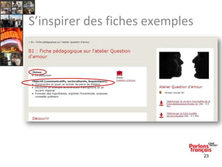 S’inspirer des fiches exemples

23

 