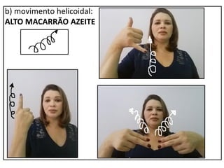 b) movimento helicoidal:
ALTO MACARRÃO AZEITE
 