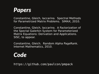 Spectral methods for linear systems with random inputs | PDF